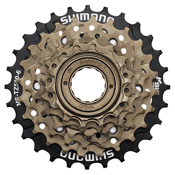 Shimano BA0301A Freewheel 6 speed bruin Zilver/Zwart