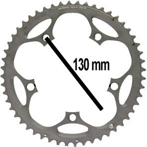 Shimano Shim kett blad 53t FC-6600 10v Grijs