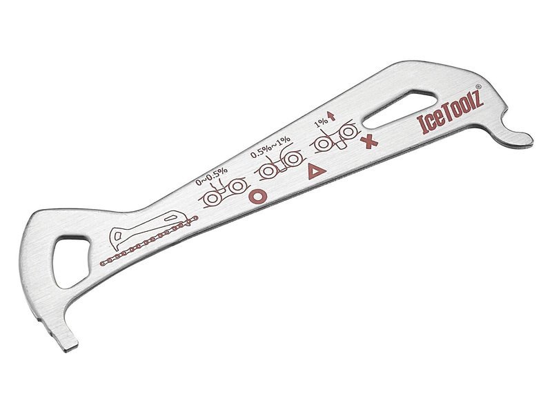 Icetoolz kettingslijtagemeter RVS Zilver