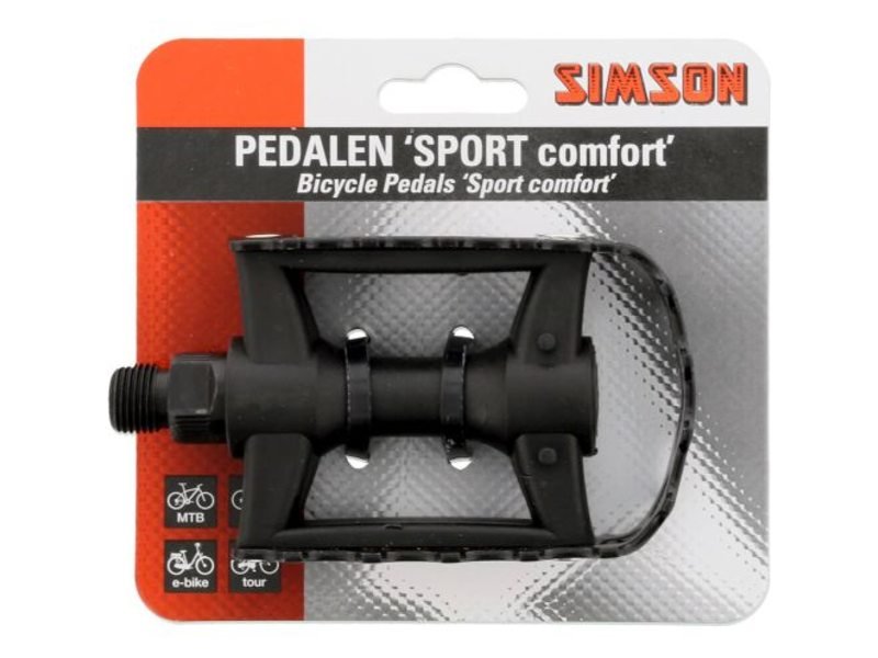 Simson pedalen Sport comfort Zwart