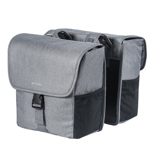 Basil fietstas dubbel Go 32L Grey Melee