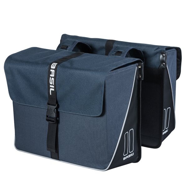 Basil fietstas dubbel Forte blue black 35L Navy Blue/Black
