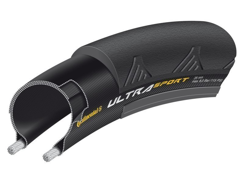 Continental Conti btb 700×25 Ultra Sp II zw V Zwart