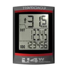 Echowell Fietscomp 4 draadloos VV Grijs/Rood