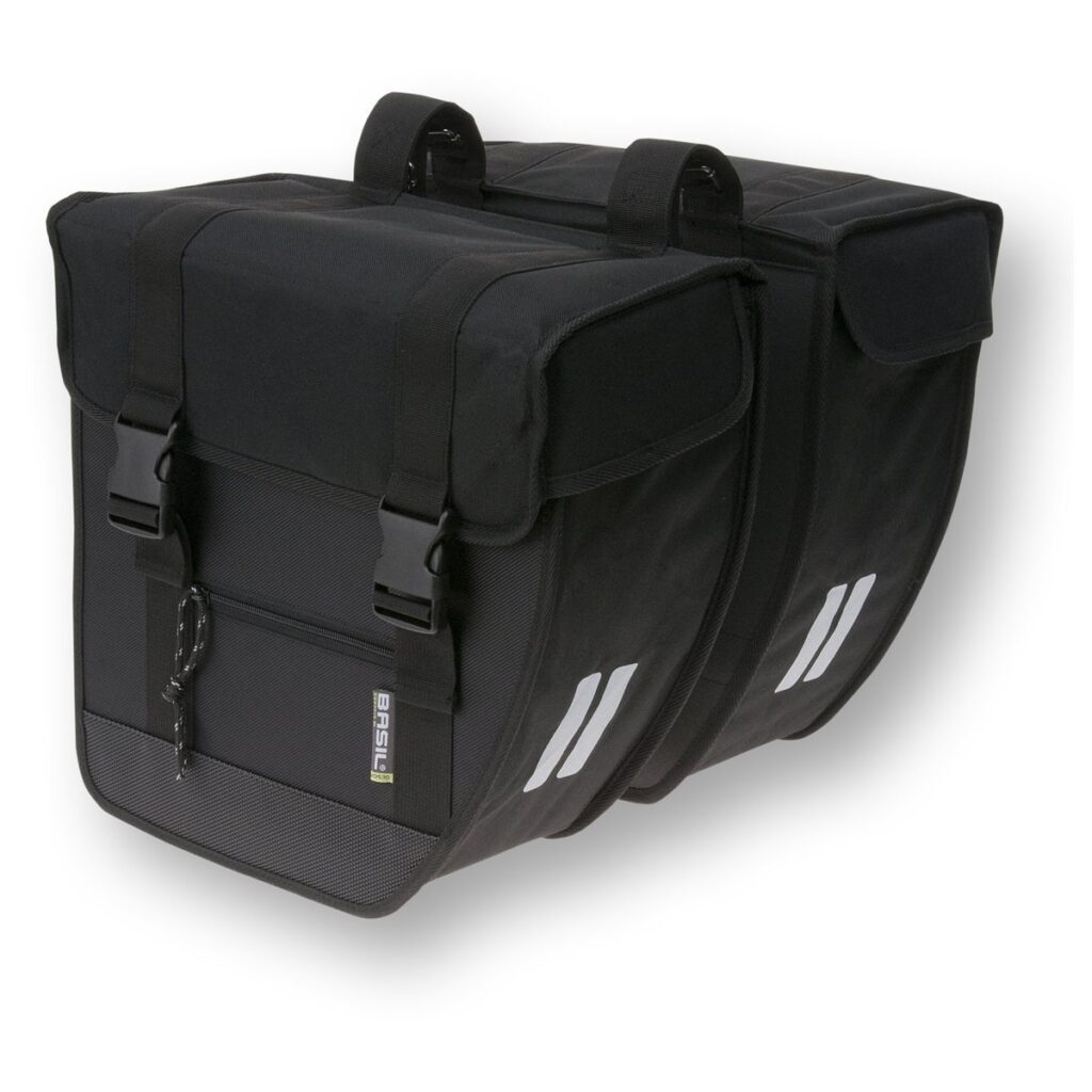Basil fietstas dubbel Tour XL 40L Zwart