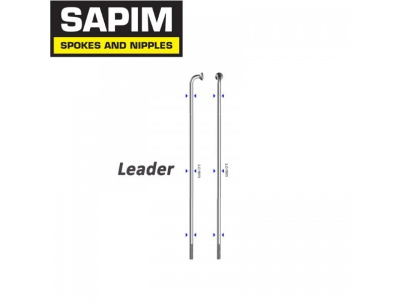 Sapim spaak Leader 14-282 RVS z/nippel (1 stuk)