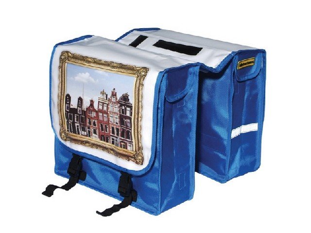 Niet Verkeerd NV dubb tas grachtenpand bisonyl Blauw