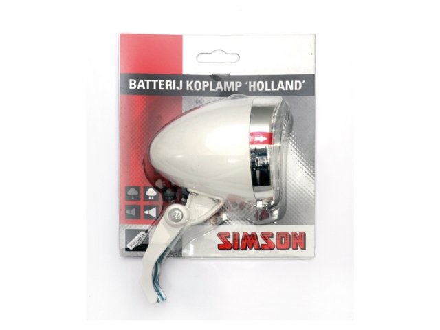 Simson koplamp Holland batterij Wit