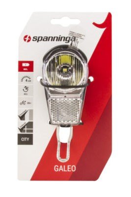 Spanninga koplamp Galeo Xb batterij 4 lux Zwart