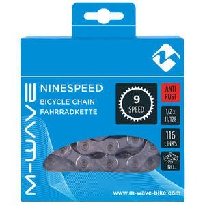 M-wave BD1204A Ketting 9 speed anti-ro Zilver