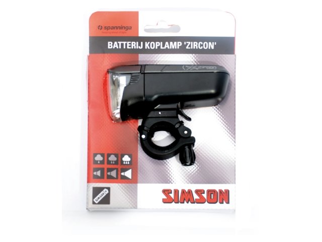 Simson kopl Zircon batt Zwart