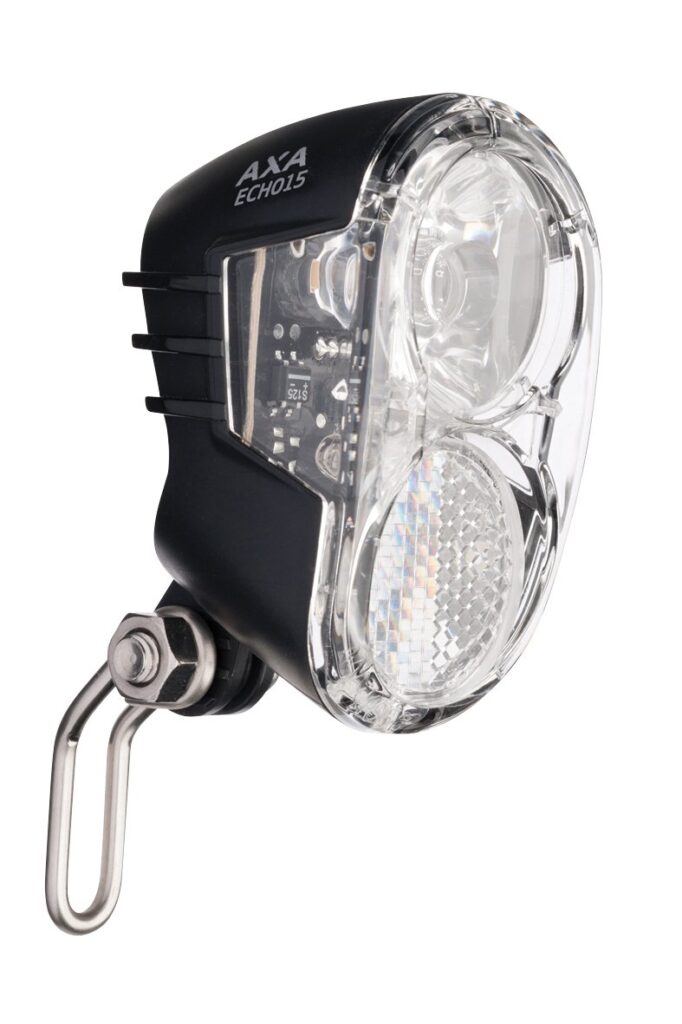 Axa koplamp Echo switch aan/uit dynamo 15 lux zwar Black