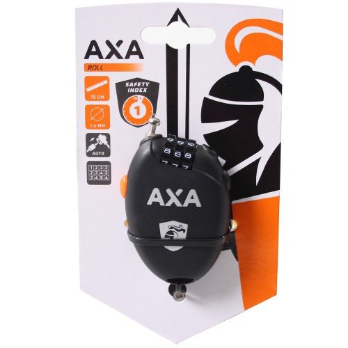 Axa Roll Retractable code 75cm Zwart