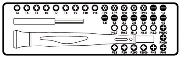 Beta AC0105A micro schroevendraaier set