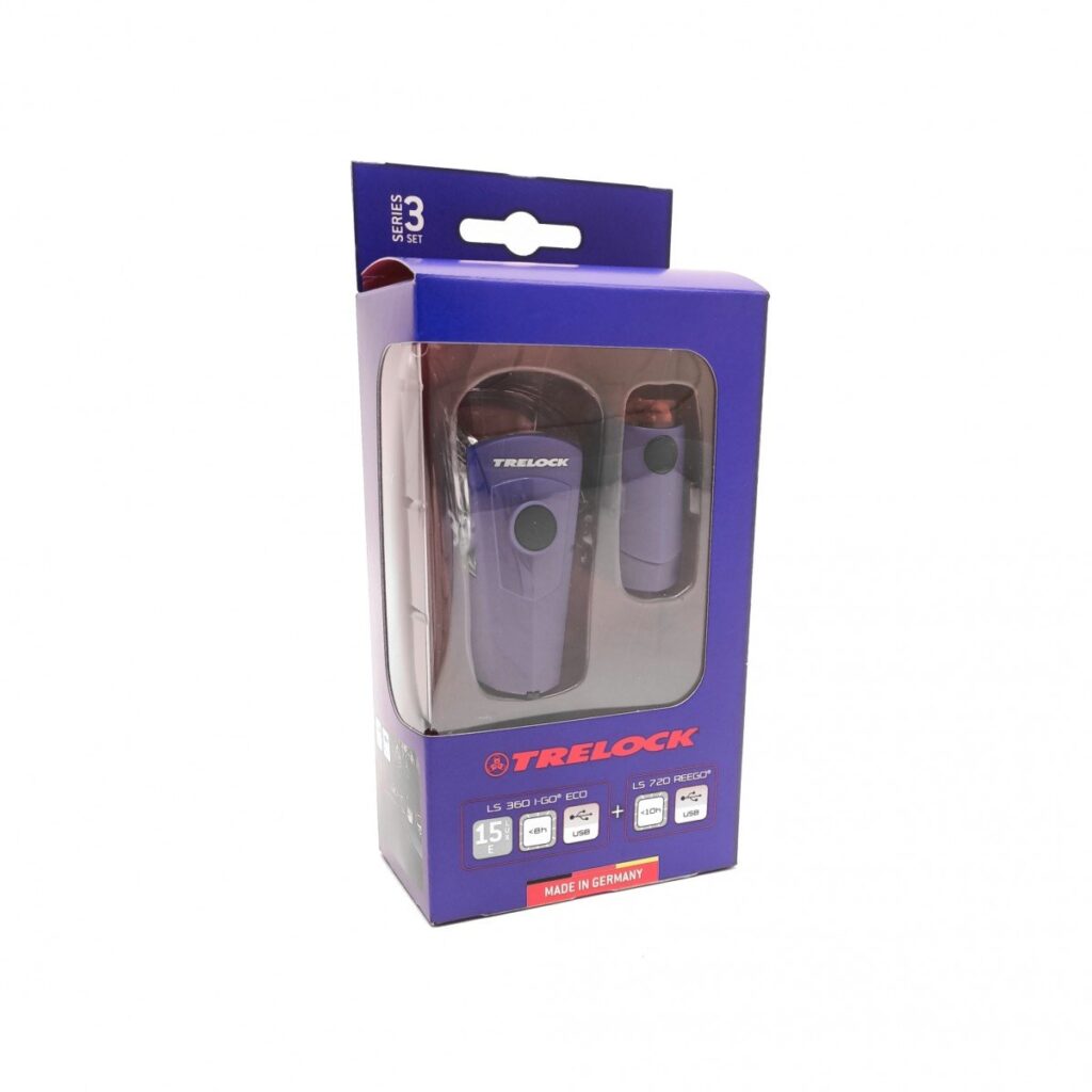 Trelock VERLICHTING SET LS360/720 I-GO ECO BLAUW