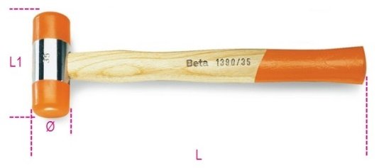 Beta PB0404A Hamer kunststof 365gr