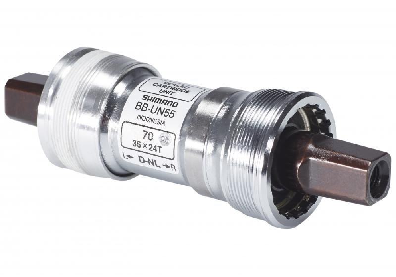Shimano trapas UN55 vierkant 68-115 BSA Zilver