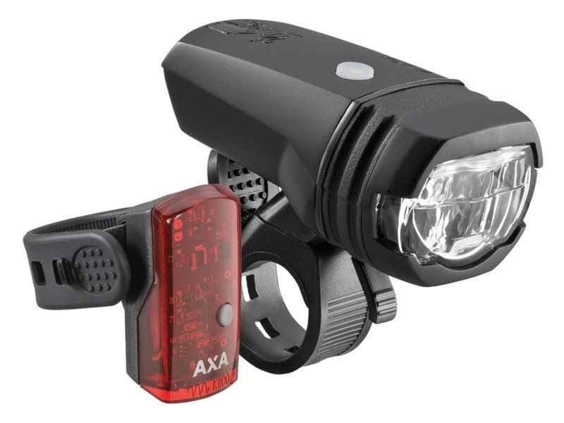 Axa verlichting set Greenline 50 Lux Usb Zwart