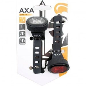 Axa verlichting set Comet -X batterij Zwart