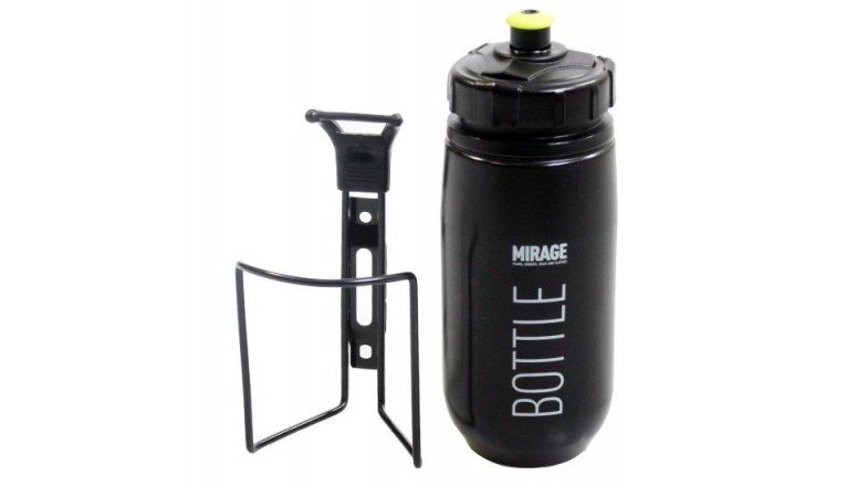 Mirage bidon met houder 600cc Zwart