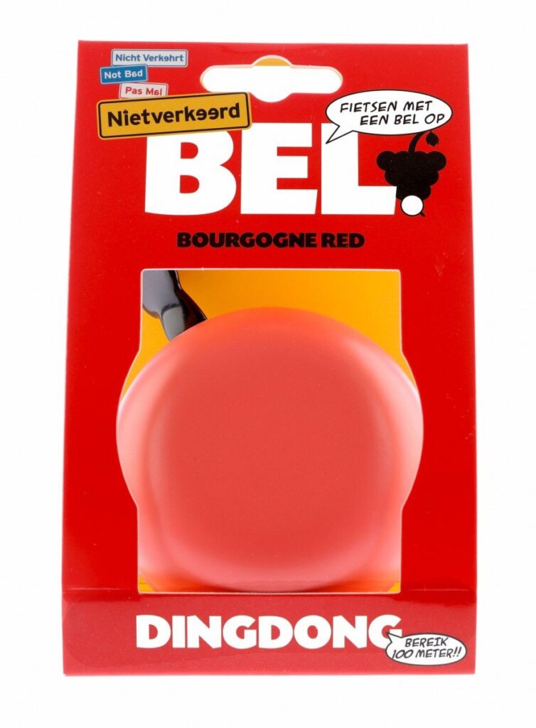 Niet Verkeerd NV bel Ding Dong 80mm Bourgonje red Mat Rood