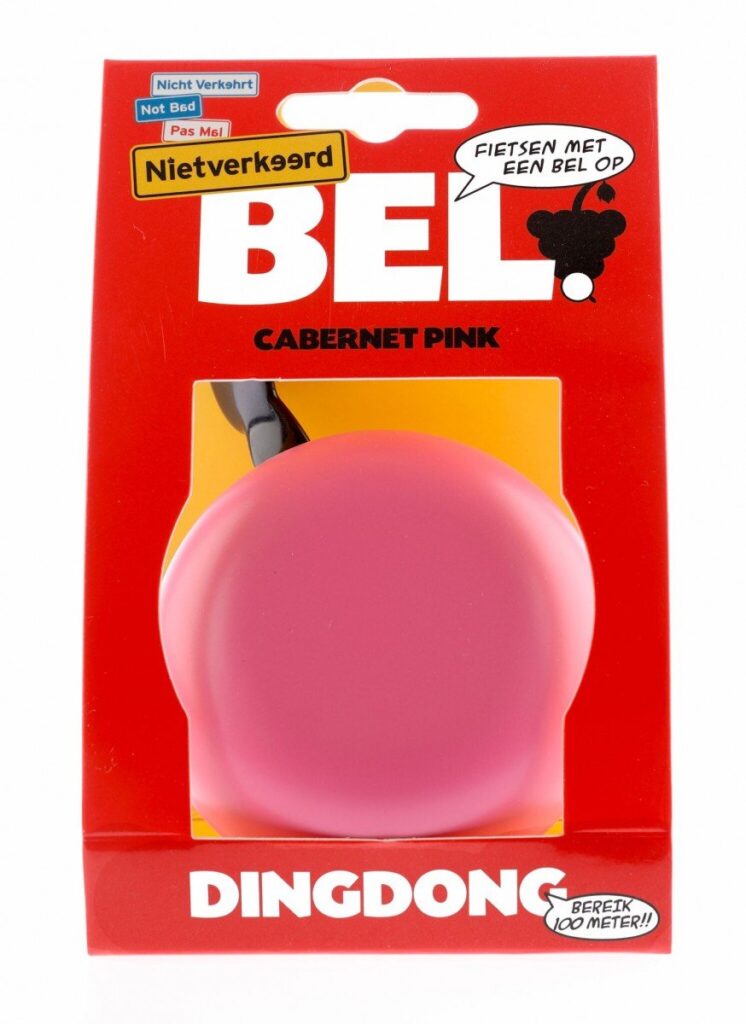 Niet Verkeerd NV bel Ding Dong 80mm Cabernet pink Mat Roze