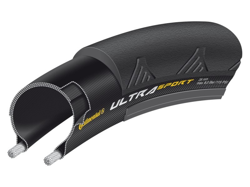 Continental Conti btb 700×25 Ultra Sp II zw Zwart