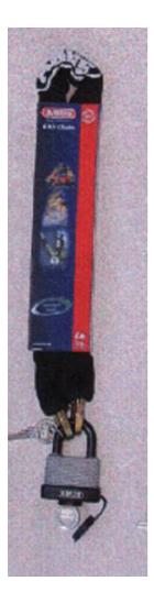 Abus kett slot Expedition 70/110 Zwart