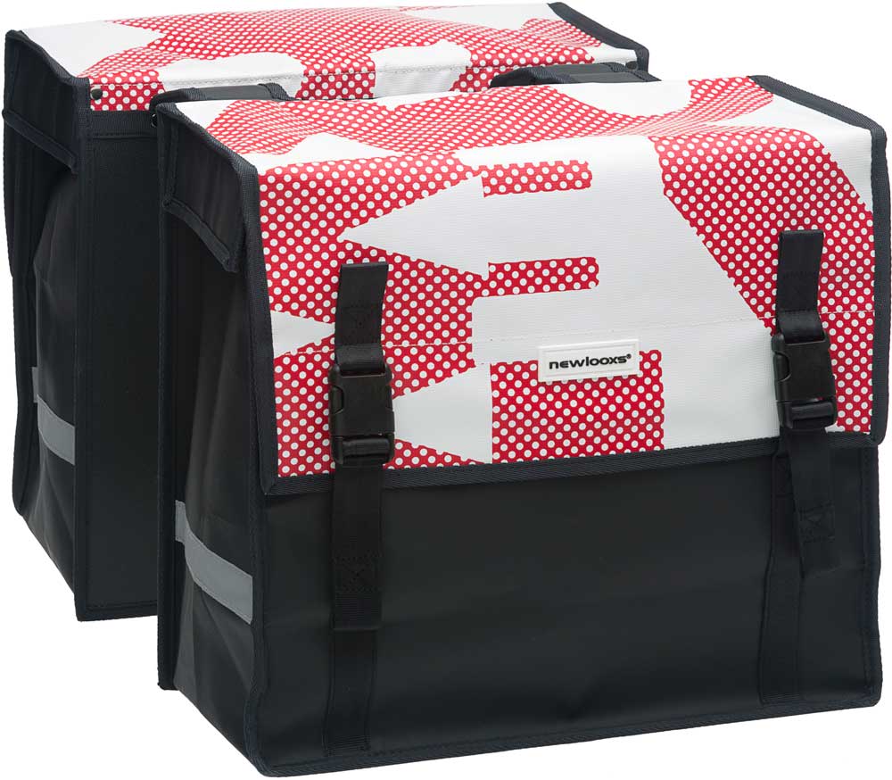 New Looxs dubbele tas Bisonyl Red white Rood/Wit/Zwart
