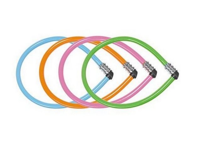 Abus kabelslot code 1100/55 kids Blauw/Groen/Roze