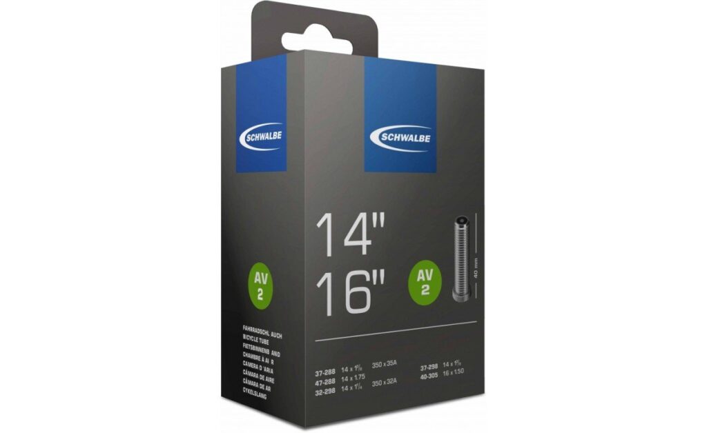 Schwalbe bnb AV2 14 x 1 1/4 - 16 x 1.50 av 40mm Zwart - Afbeelding 2