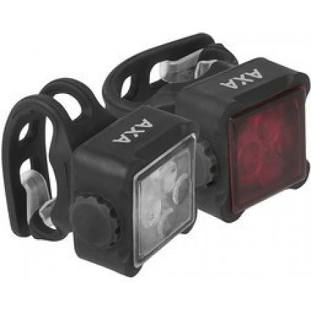 Axa verlichting set Niteline 44R usb Zwart