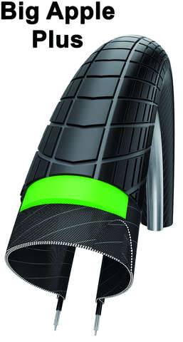 Schwalbe btb 20 x 2.15 Big Apple plus R z Zwart