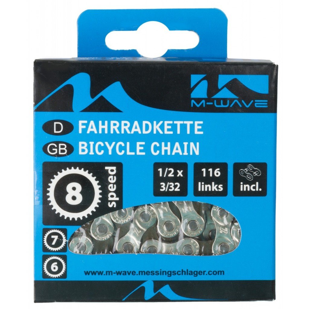 M-wave FB0302B Ketting 6/7/8 speed Zilver