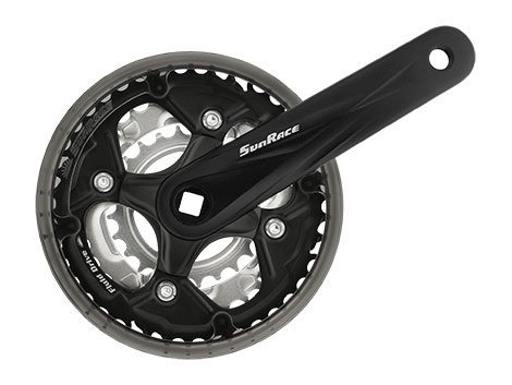 Sunrace crankstel M50 42/34/24 Black