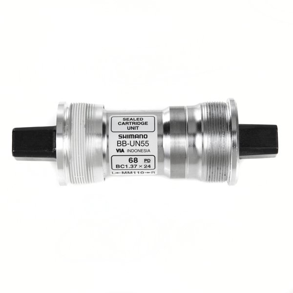 Shimano trapas UN55 vierkant 68-110 BSA Zilver