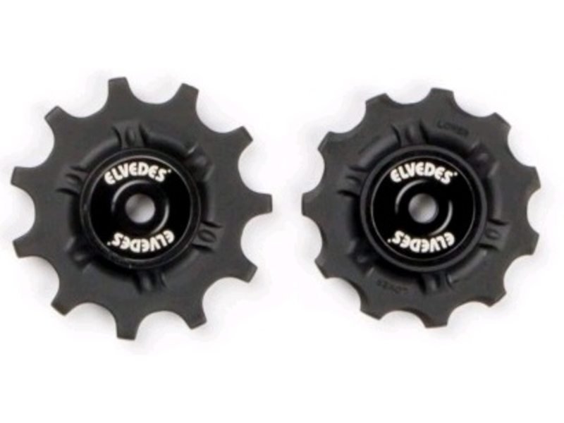 Elvedes derailleurwiel set Shim/Camp/Sram 2x11t rv Zwart