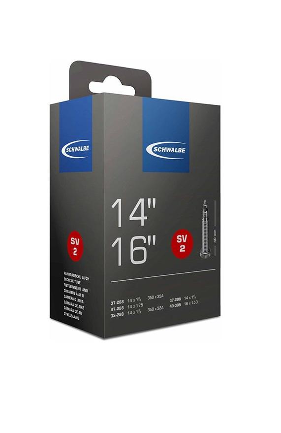 Schwalbe bnb SV2 14 x 1 1/4 – 16 x 1.50 fv 40mm Zwart