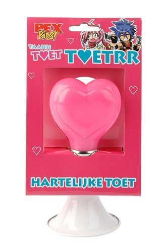 Pex toeter hartje wt/rz Wit/Roze