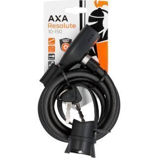 Axa Kabelslot Resolute 10/150 Matt Schwarz