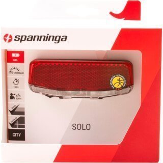 Spanninga achterlicht Solo Xb batterij 50/80mm Black