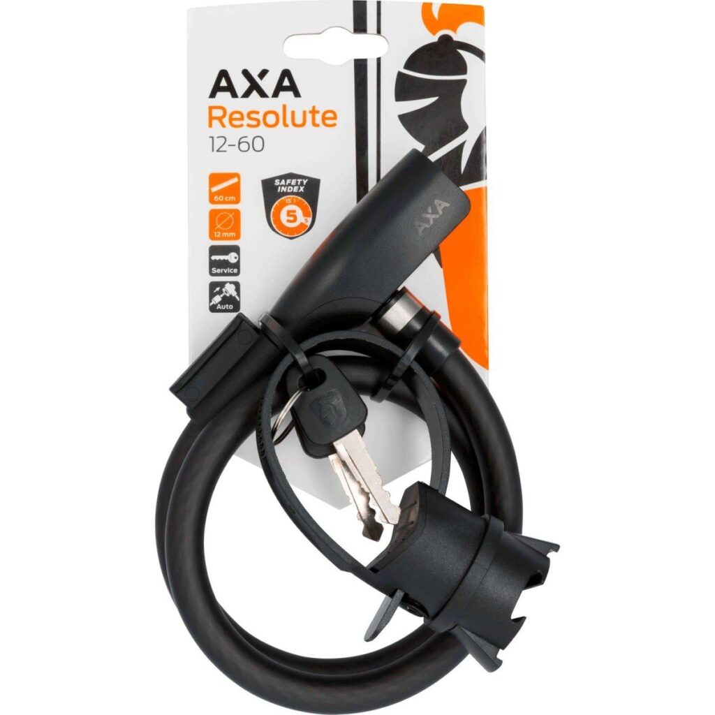 Axa Kabelslot Resolute 12/60 Matt Schwarz