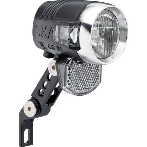 Axa koplamp Blueline steady auto dynamo 50 lux zwa Zilver|Zwart