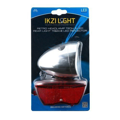 Ikzi Light verlichtingsset Retro batterij chroom Zwart