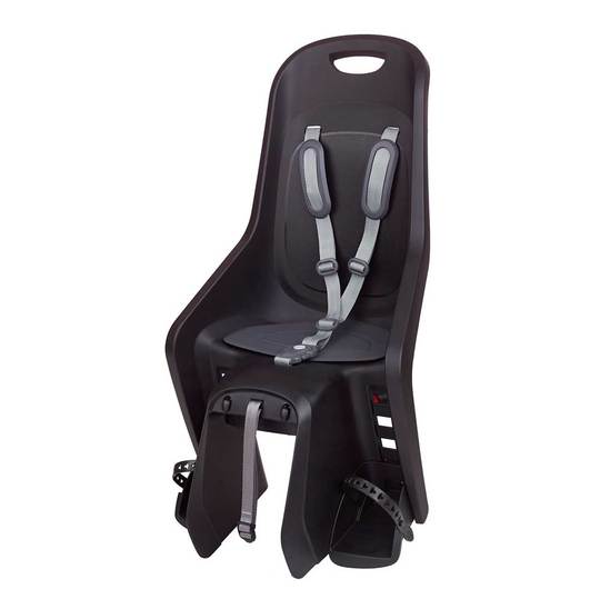 Polisport achterzitje Bubbly plus drager bev.black Grijs|Zwart