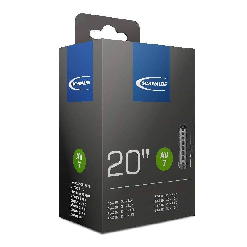 Schwalbe bnb AV7A 20 x 1 3/8 av 40mm Zwart