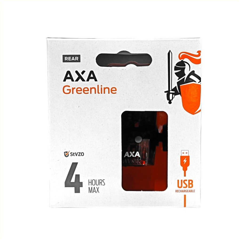 Axa achterlicht Greenline 1 led usb zadelpen Black