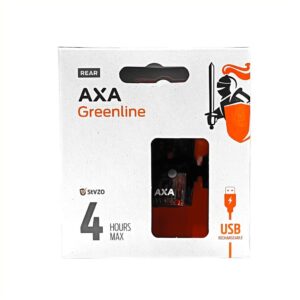 Axa achterlicht Greenline 1 led usb zadelpen Black