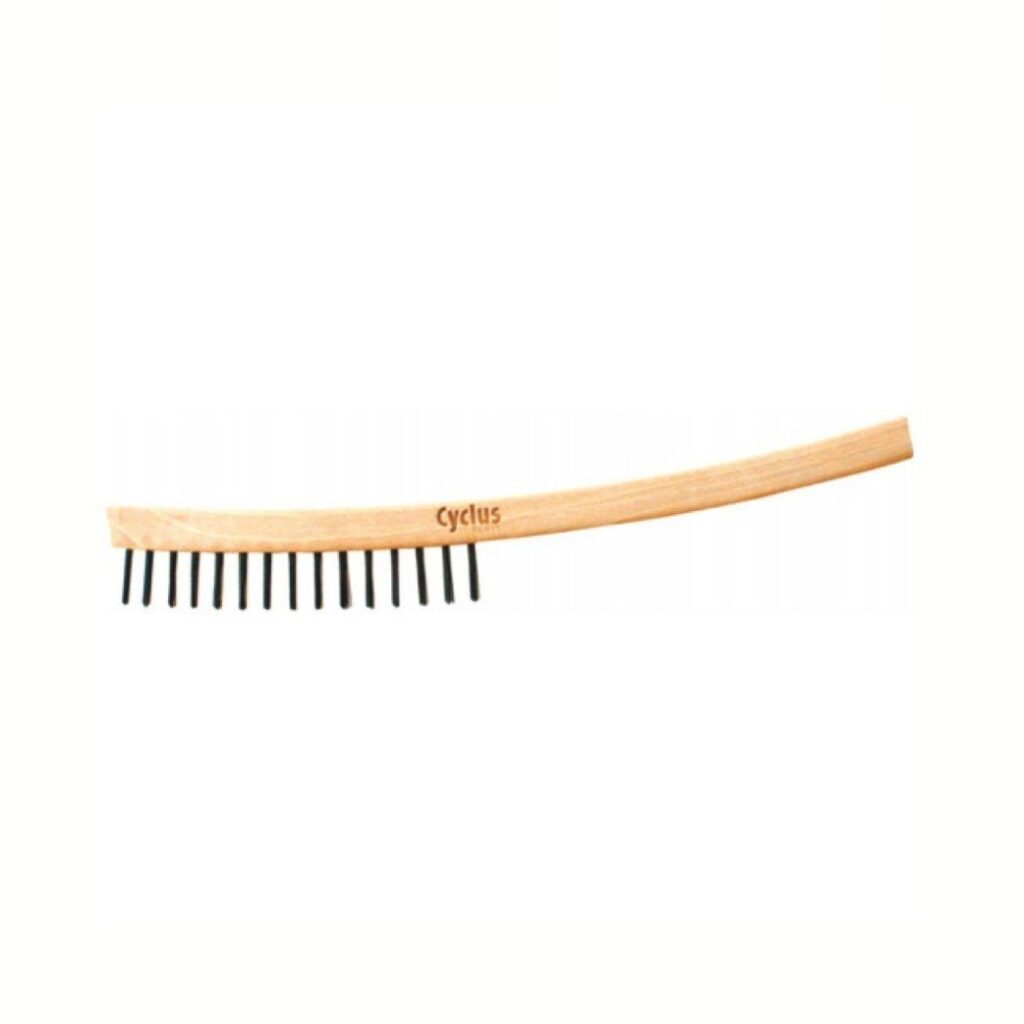Cyclus staalborstel 2-rij Beige