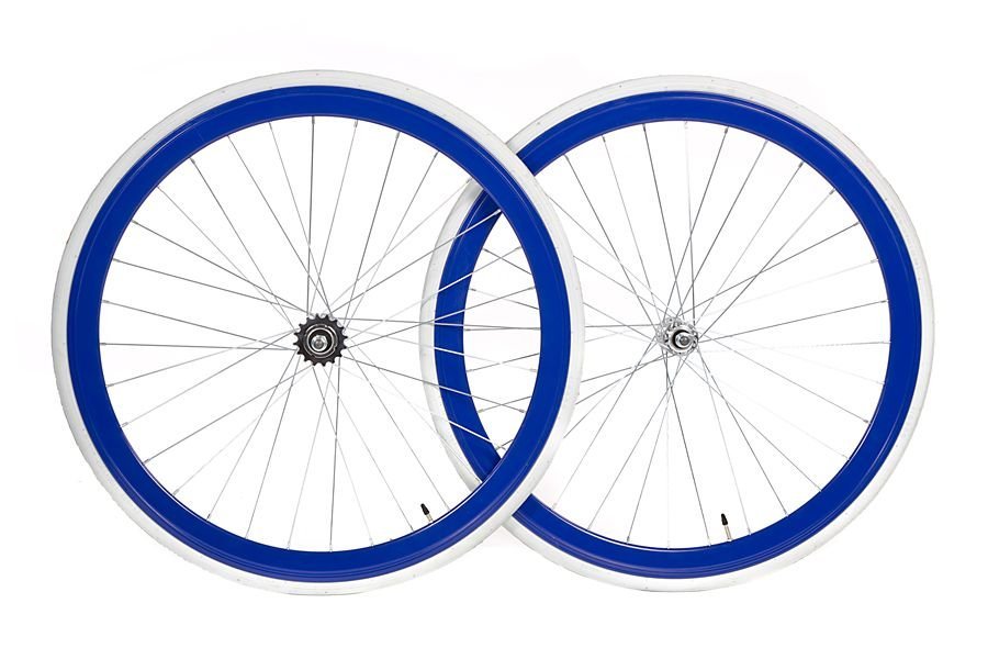 Wiel set fixed blauw